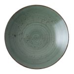 Bord coupe vlak 19 cm Rustic donkergroen