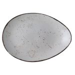 Schaal coup ovaal 32,5x23,5 cm Rustic wit