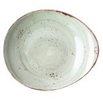 Schaal coup ovaal 32,5x23,5 cm Rustic lichtgroen